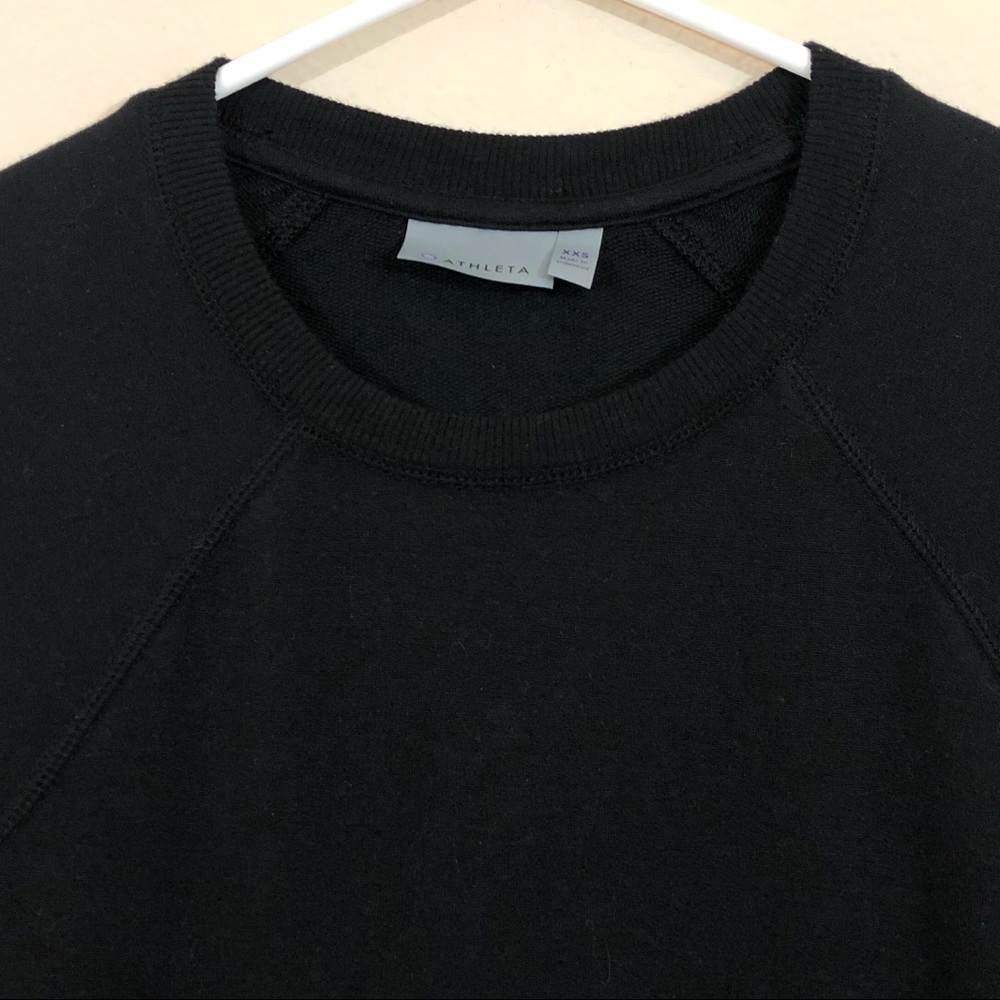 Athleta Black Long-Sleeve Crewneck Sweatshirt - Picture 4 of 6